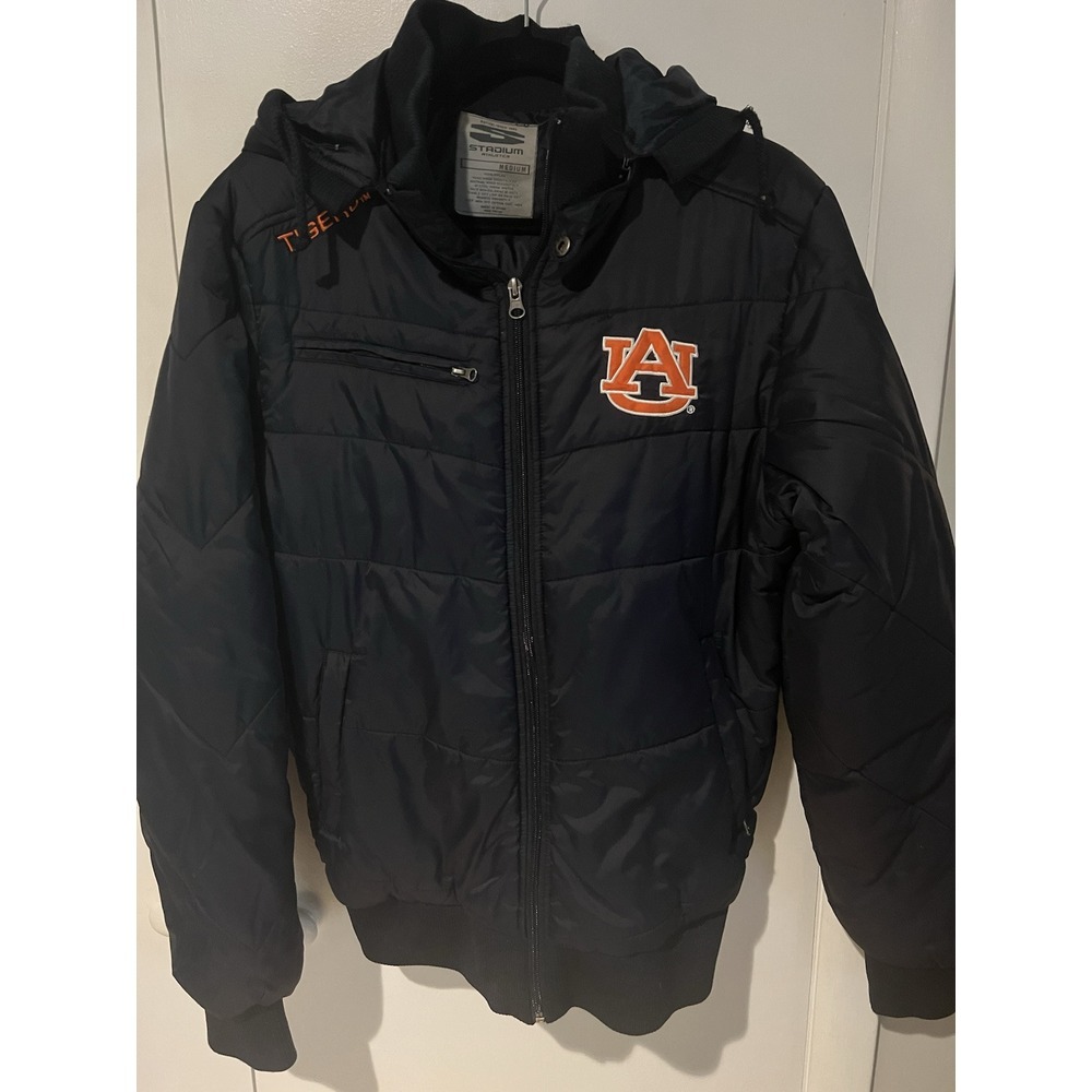 Stadium Athletics Heavy Jacket Auburn Tigers Size Medium Embroidered Full Zip